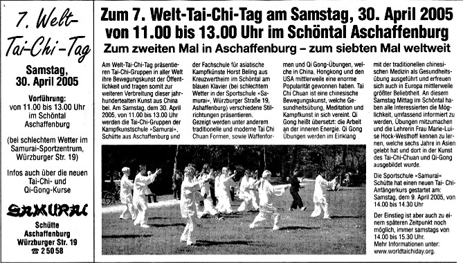 World Tai Chi and Qi Gong Day 2005 in Aschaffenburg