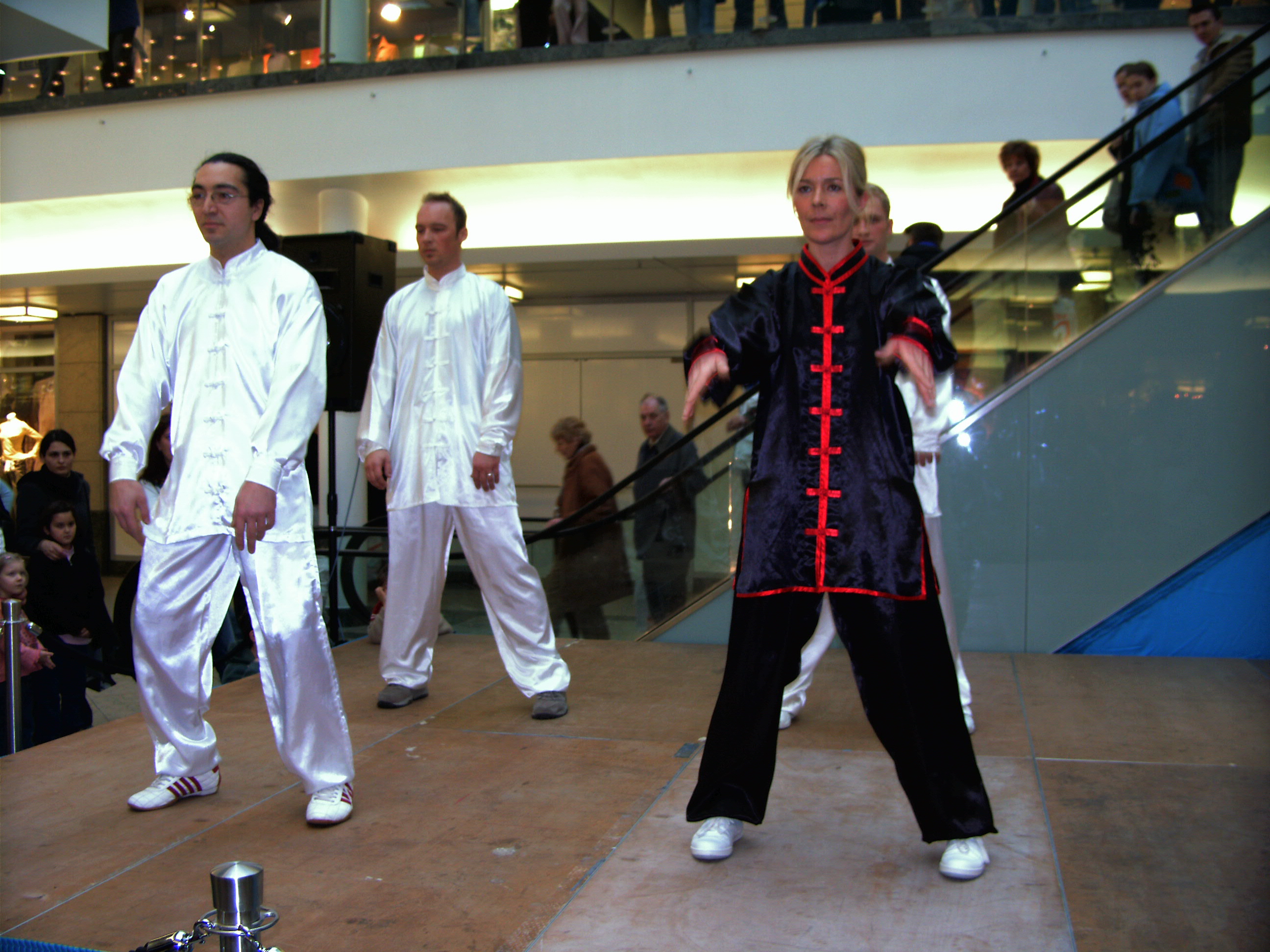 Aschaffenburg Tai Chi bei den Gesundheitstagen in der City Galerie Aschaffenburg im Februar 2005